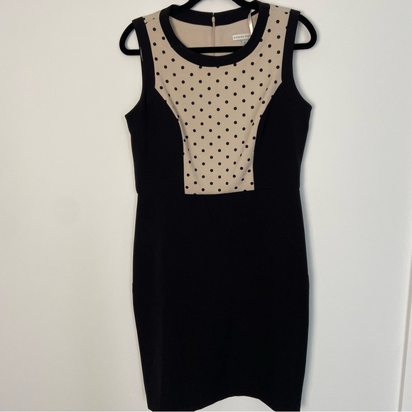 Sandra Darren Nordstrom polkadot elegant dress 10 - Picture 2 of 7